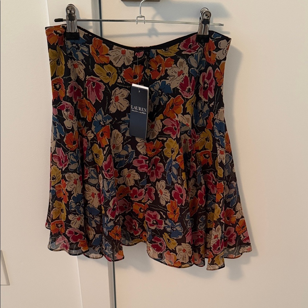 Ralph Lauren Vibrant Floral Skater Skirt